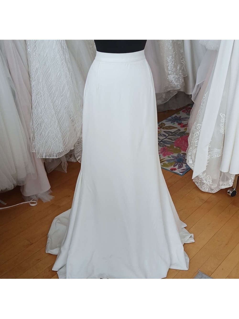 Classic White Bridal Skirt - Clean A-Line Silhouette